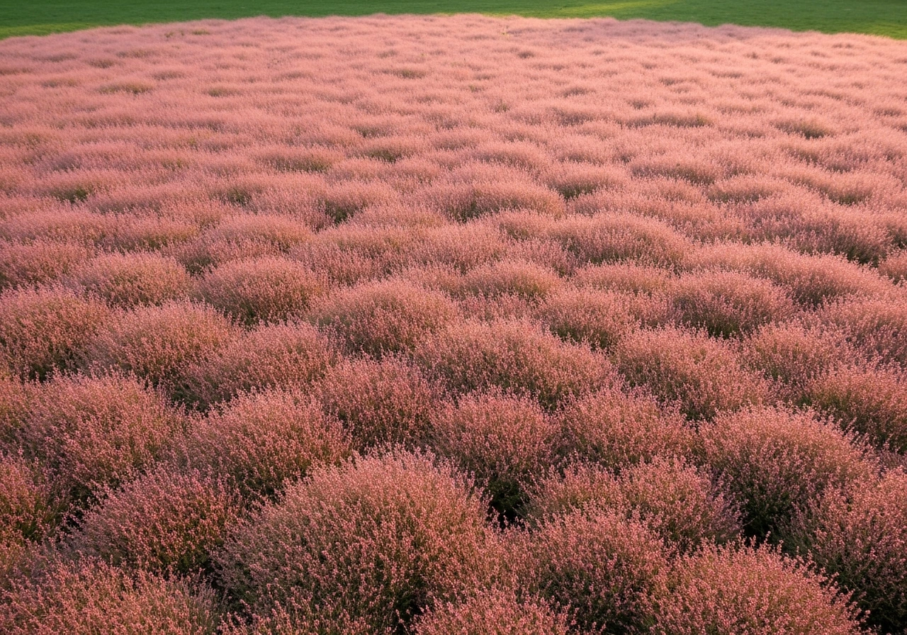Gros plan d’un gazon naturel dense et homogène, texture détaillée avec légère rosée