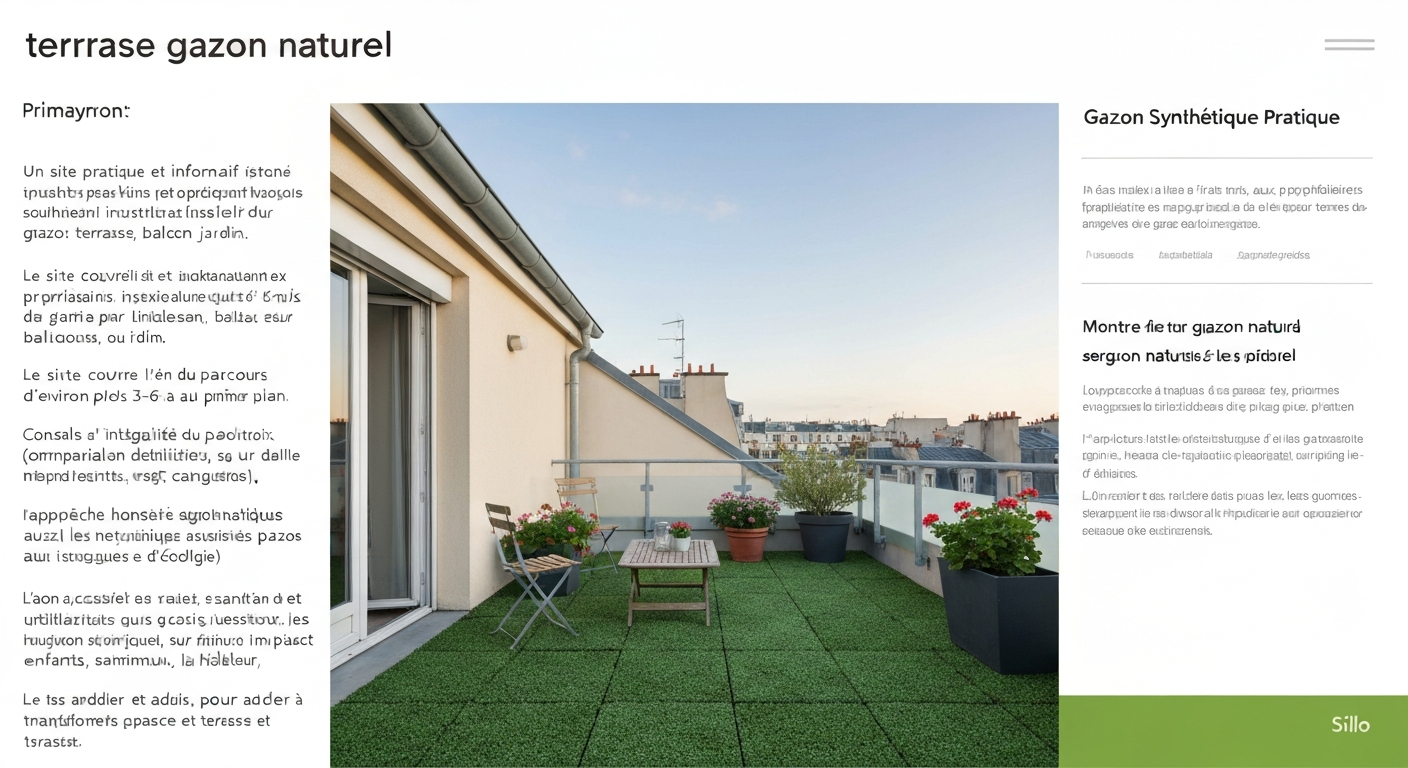 gazon naturel pour terrasse