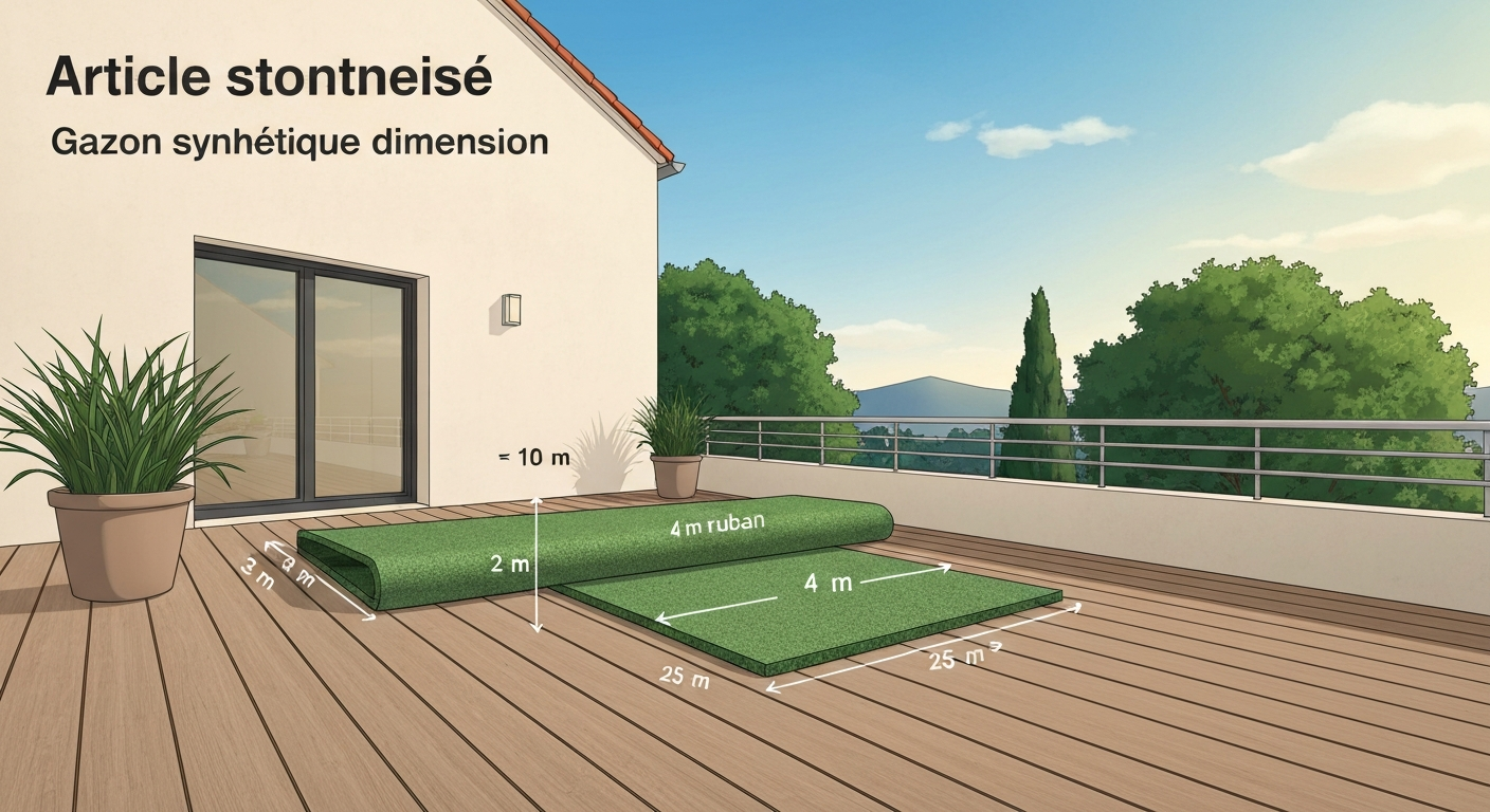 Gazon synthétique dimension : guide complet pour choisir