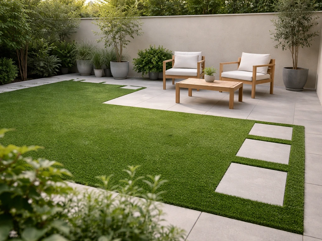 Idées terrasse avec gazon synthétique et guide de pose