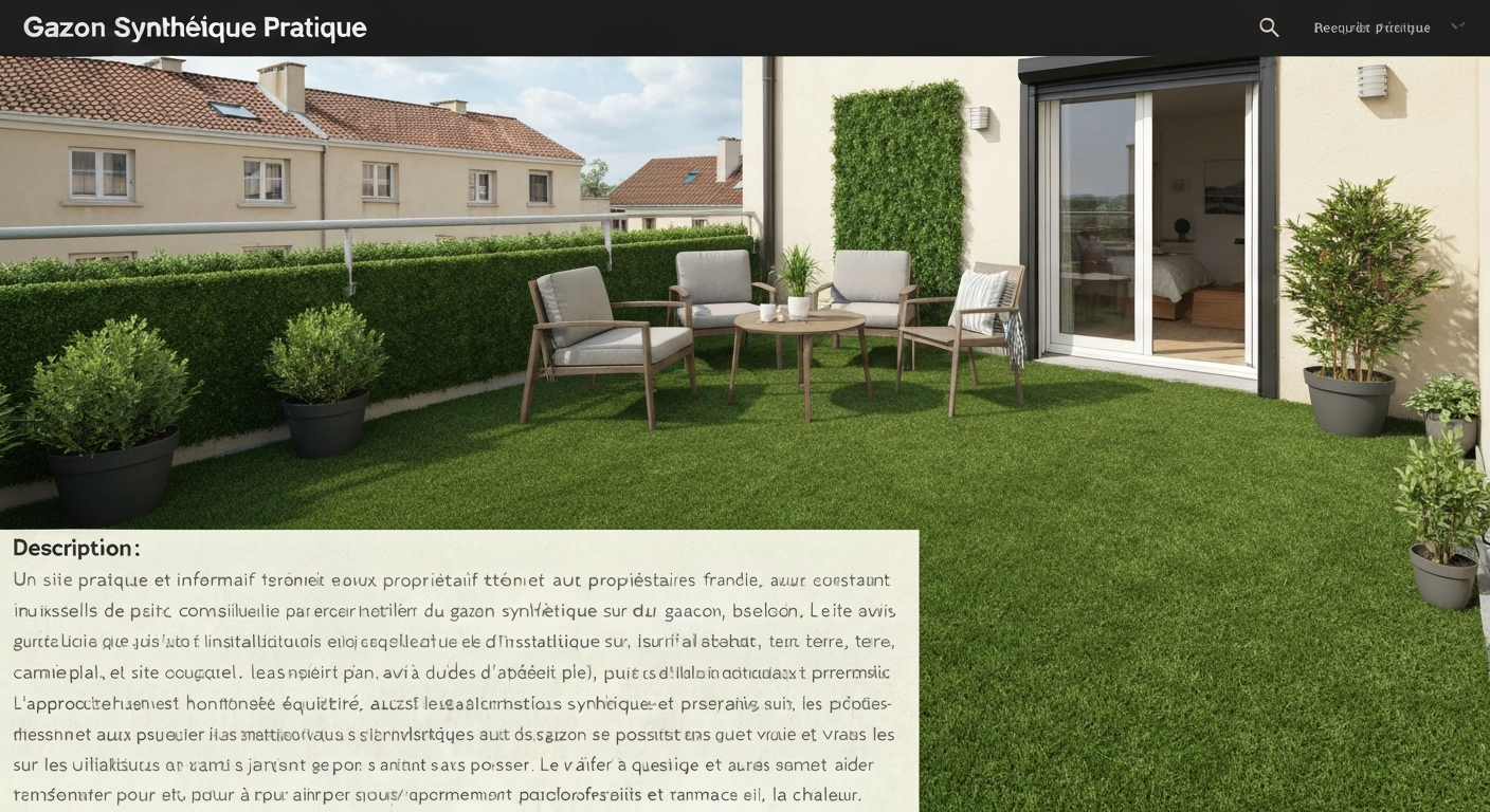 Gazon artificiel décoration : guide complet pour la maison