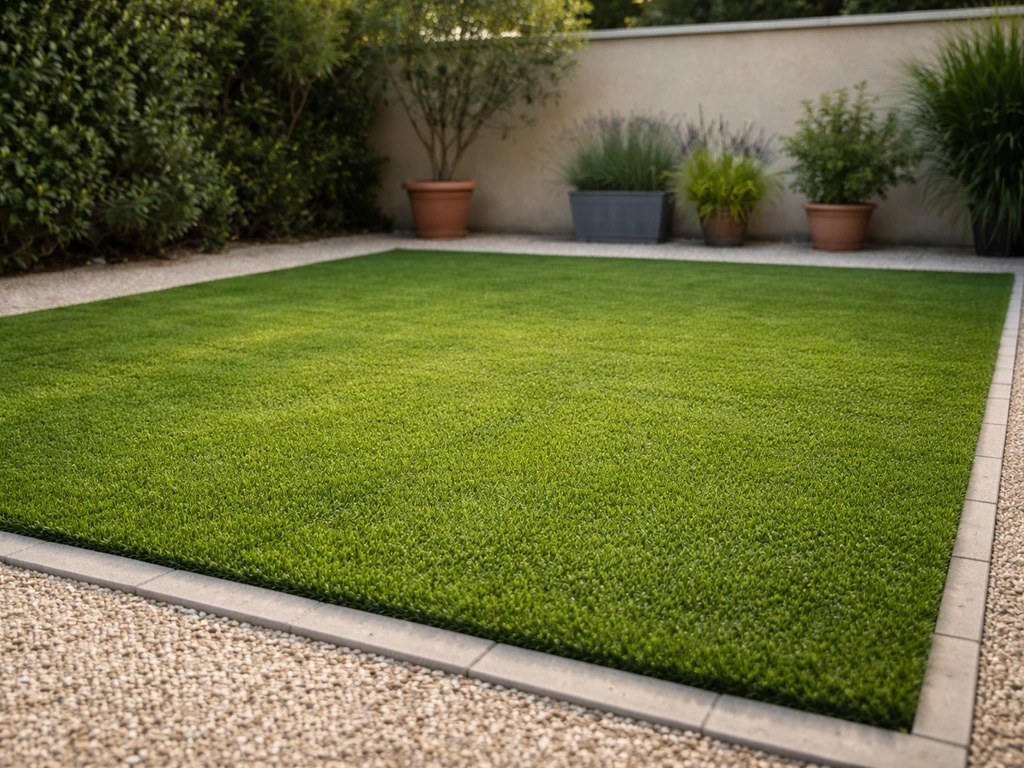 Petit jardin avec gazon synthétique : guide complet pas à pas