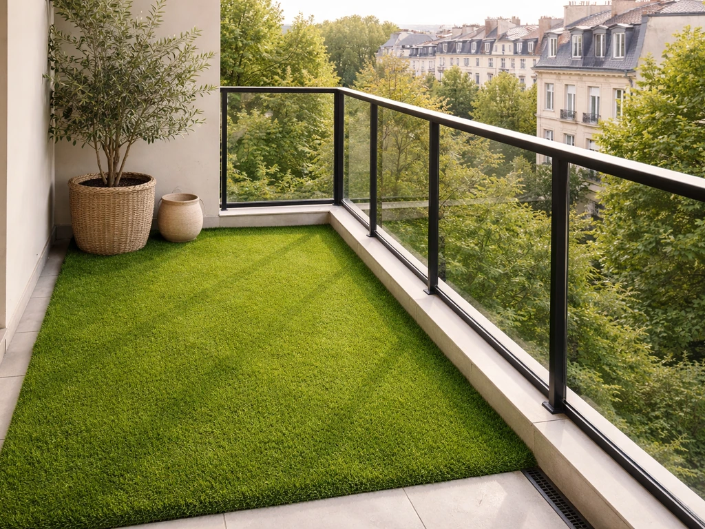 Gazon artificiel sur balcon : choix, pose et entretien