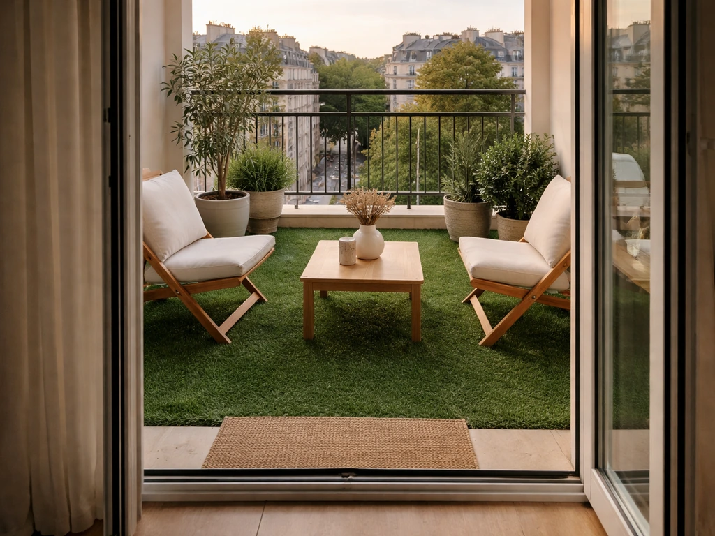 Amenagement balcon gazon synthétique : guide complet